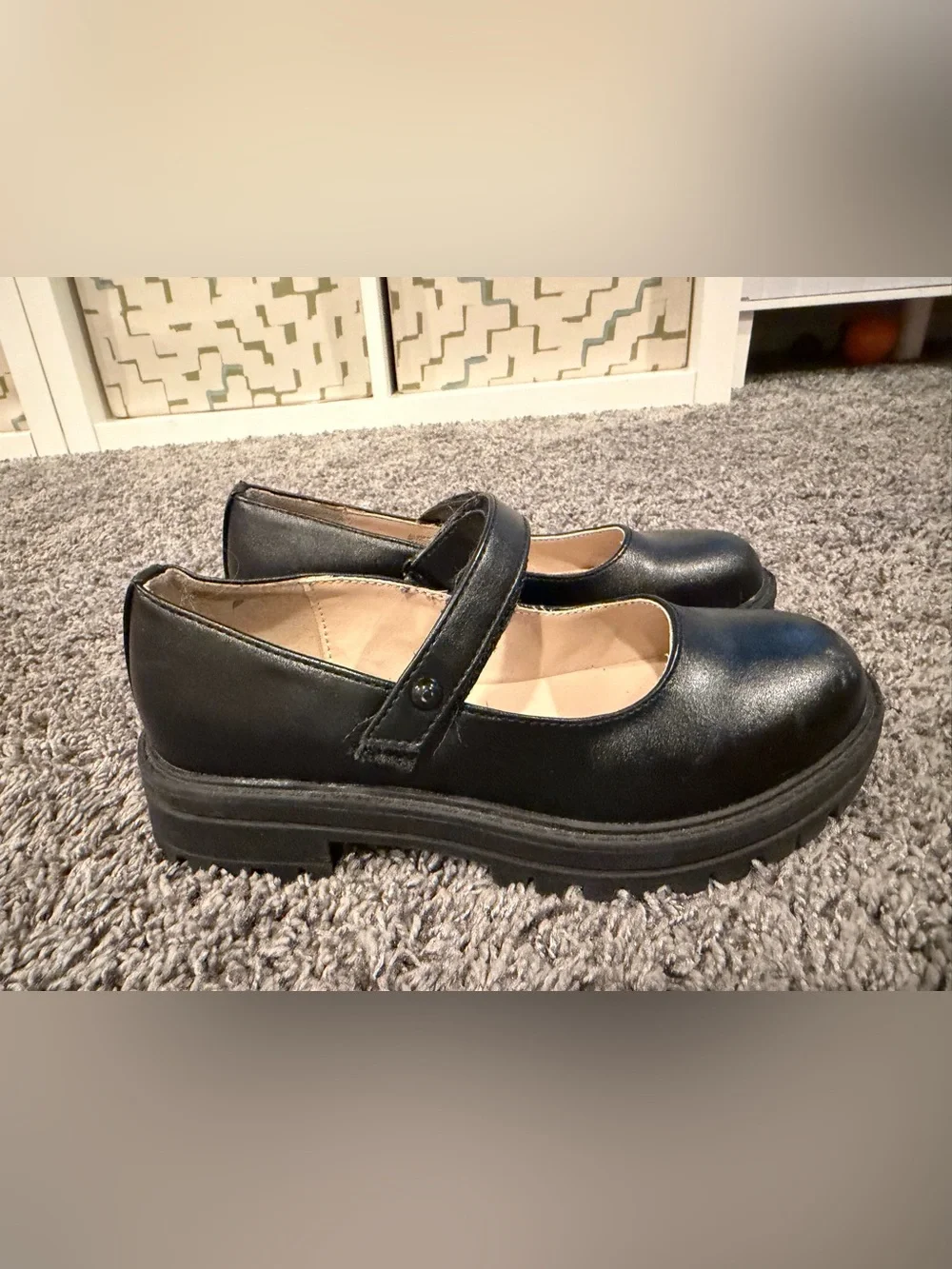 Children’s Place Classic Black Mary Jane Kids Shoes - Durable School Style